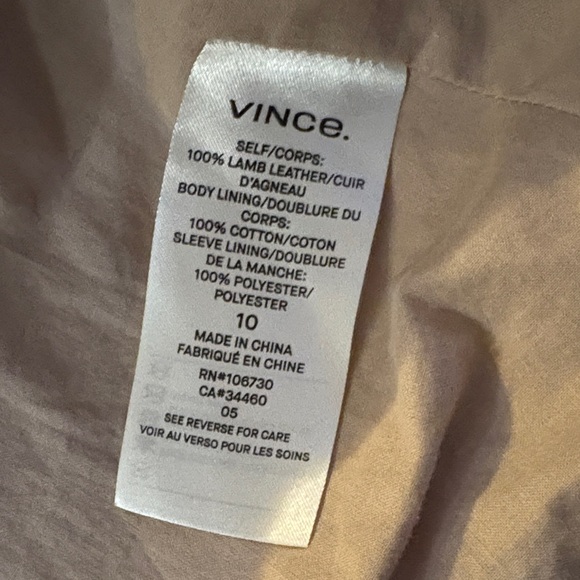 Vince Lambskin Women's Cream/Pink Jacket- absolutely gorgeous! - Picture 3 of 8